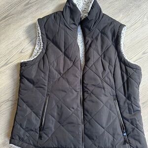 Women's Black Quilted Vest